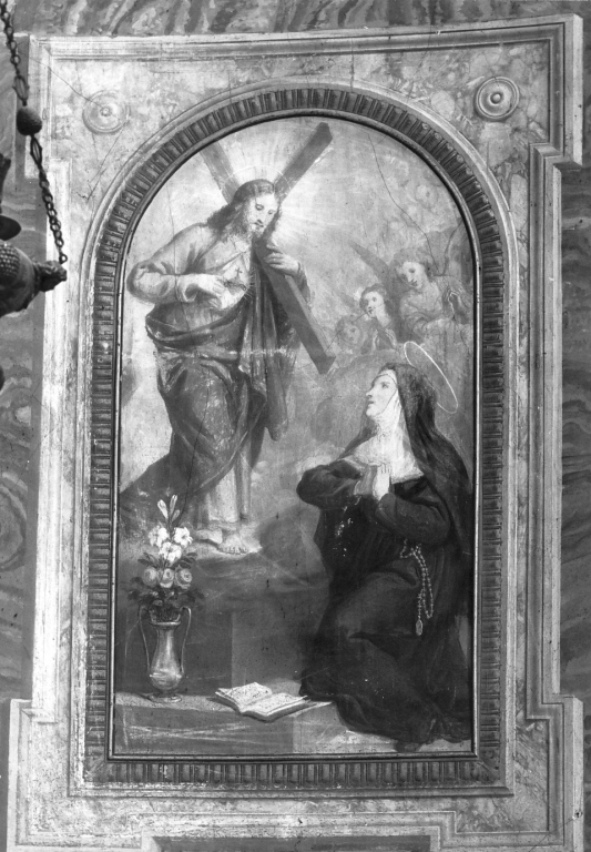 visione di Santa Margherita Alacoque (dipinto) di Fontana Luigi (sec. XIX)