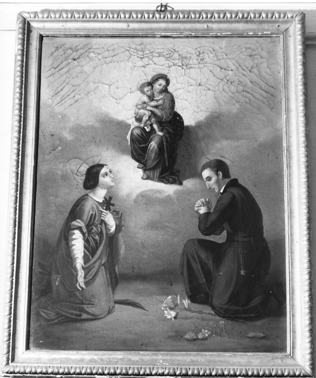 Madonna con Bambino, Santa Margherita e San Luigi Gonzaga (dipinto) - ambito laziale (sec. XIX)