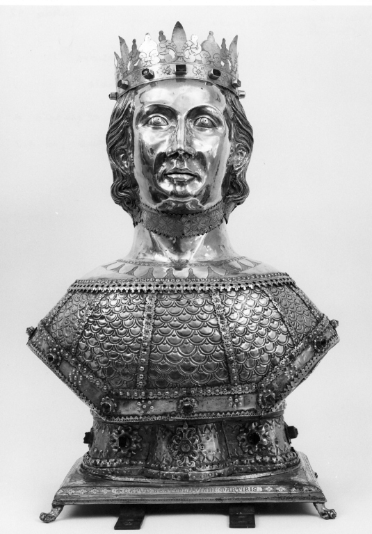 reliquiario - a busto - ambito viterbese (seconda metà sec. XIV)