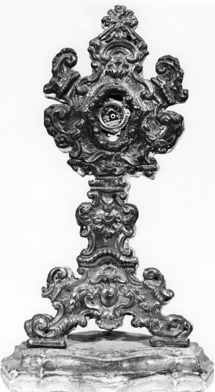 reliquiario - a ostensorio, serie - ambito laziale (metà sec. XVIII)