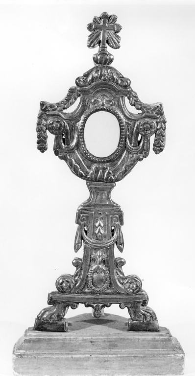 reliquiario - a ostensorio, serie - ambito laziale (inizio sec. XIX)
