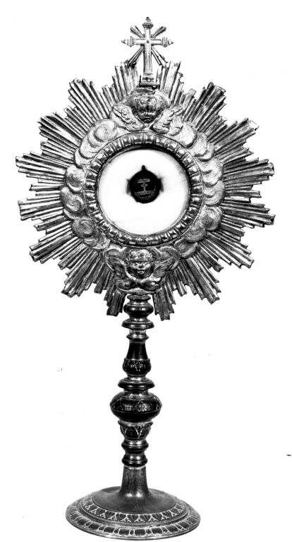 ostensorio - a raggiera - ambito laziale (sec. XVIII)