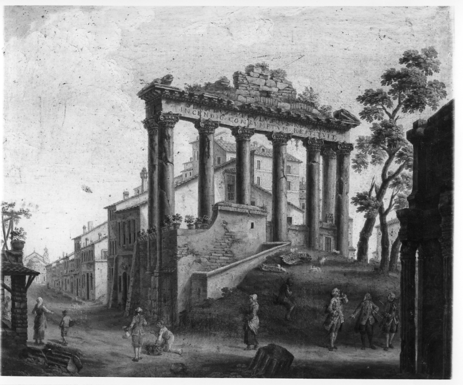 veduta di Roma (dipinto) - ambito laziale (sec. XVIII)