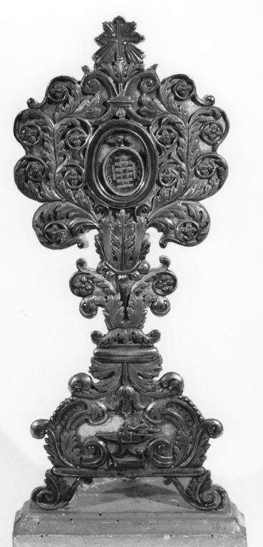 reliquiario - a ostensorio - ambito laziale (sec. XVIII)