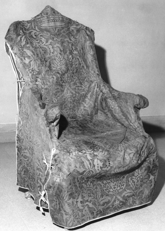 copertura di poltrona da cerimonia, serie - ambito laziale (sec. XVIII)