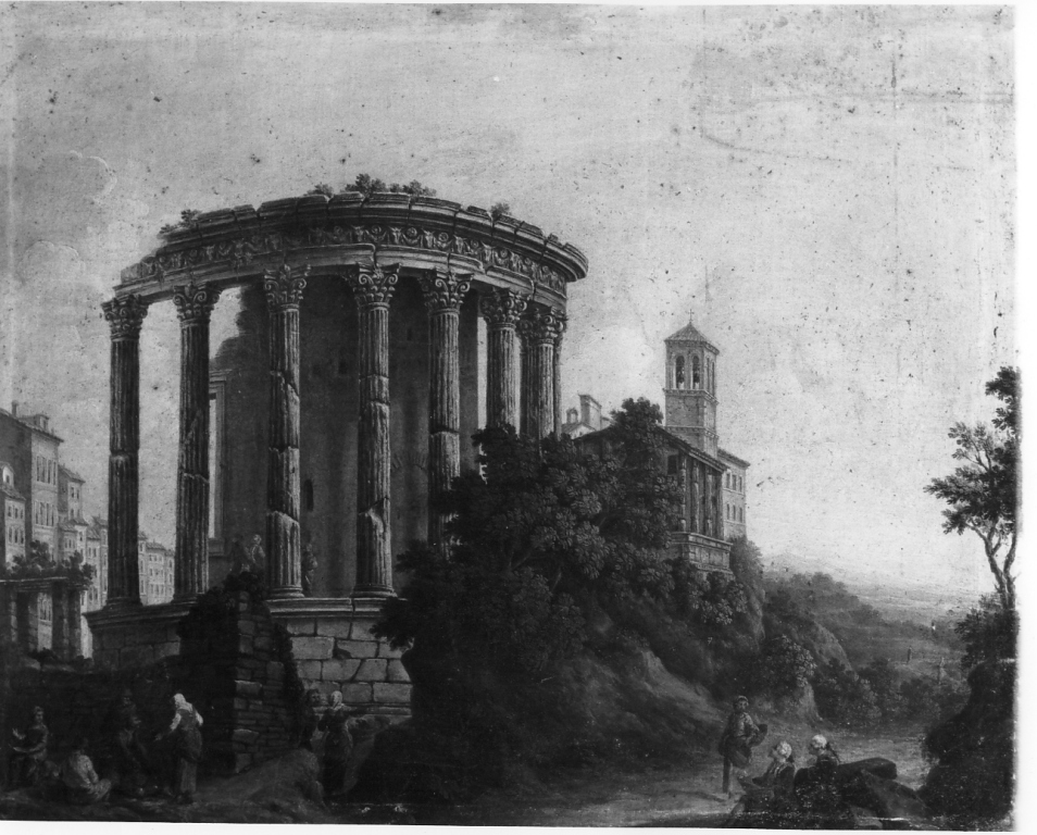 veduta di Roma (dipinto) - ambito laziale (sec. XVIII)