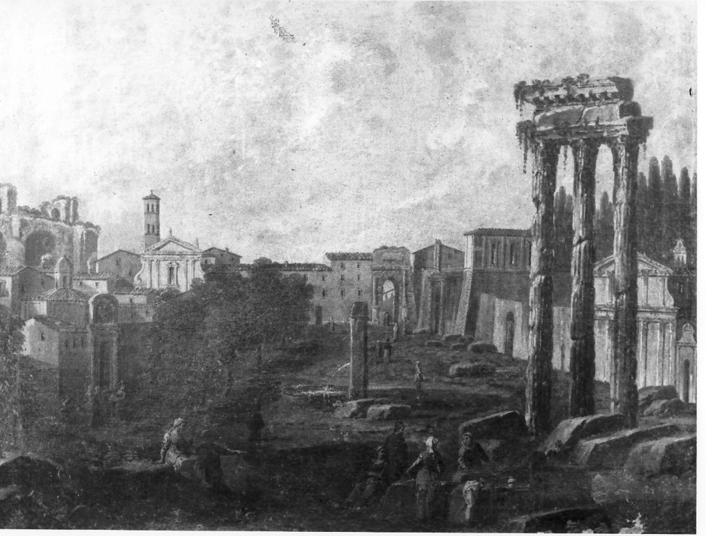 veduta di Roma (dipinto) - ambito laziale (sec. XVIII)