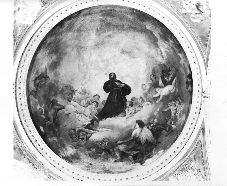 San Francesco d'Assisi riceve le stimmate (dipinto) di Baldi Lazzaro (maniera) (seconda metà sec. XVII)
