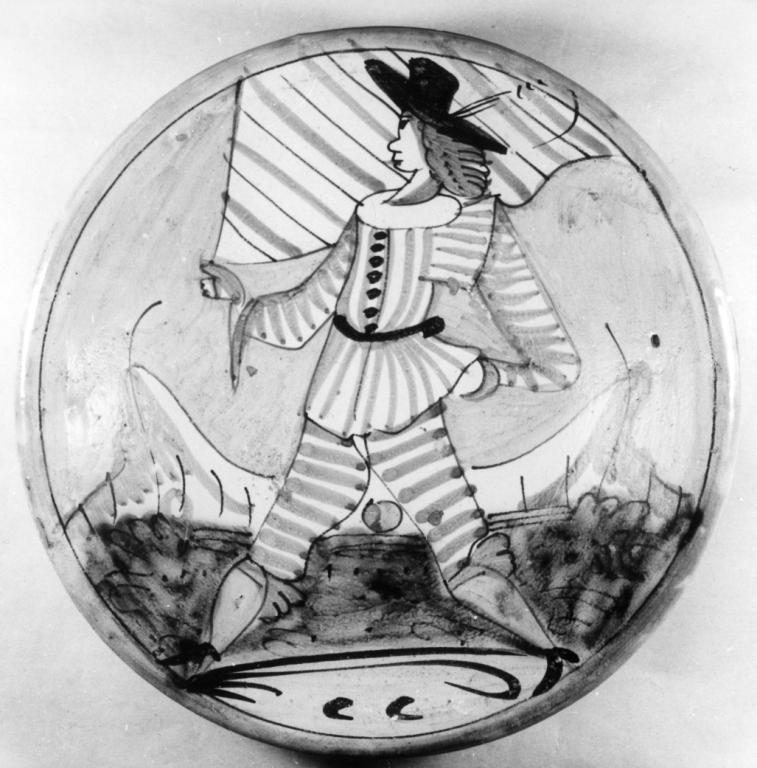 piatto da pompa - produzione di Montelupo (seconda metà sec. XVII)