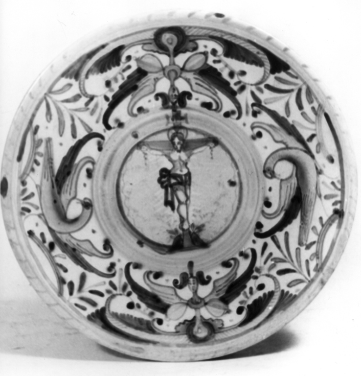 piatto da pompa - produzione di Deruta (prima metà sec. XVII)