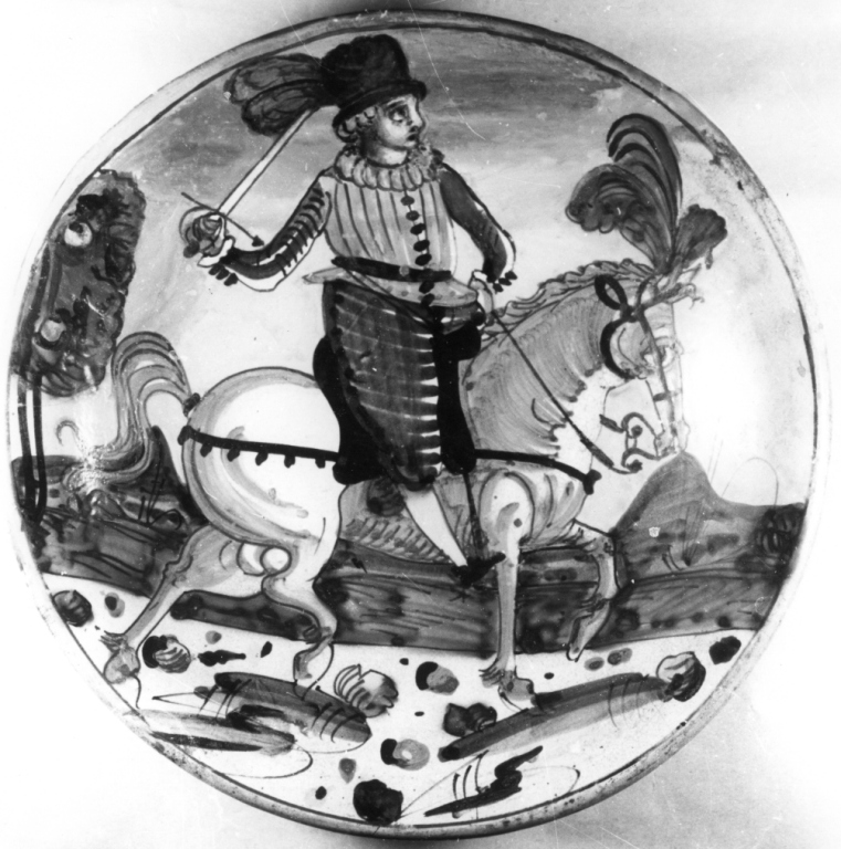 piatto da pompa - manifattura di Montelupo (prima metà sec. XVII)