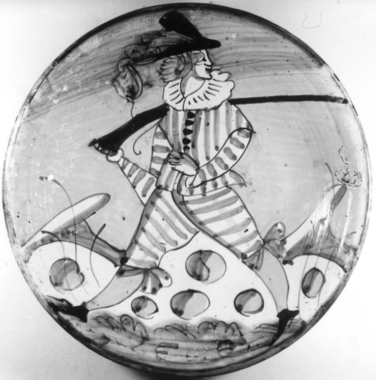 piatto da pompa - manifattura di Montelupo (prima metà sec. XVII)