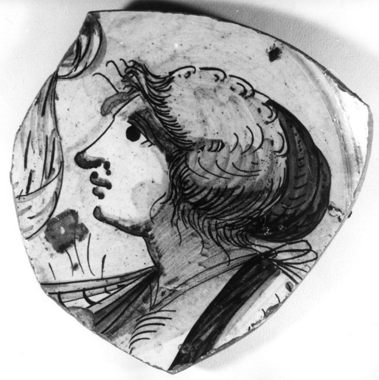 piatto, frammento - manifattura di Montelupo (sec. XVII)