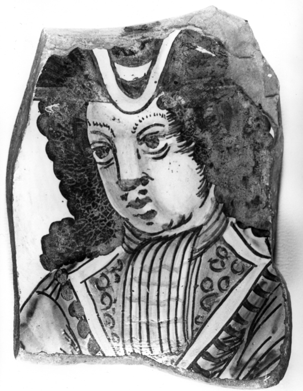 piatto, frammento - manifattura di Montelupo (fine/inizio secc. XVII/ XVIII)