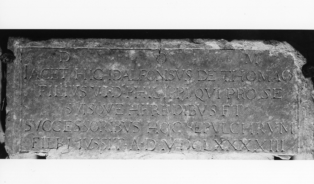 lapide tombale - ambito campano (sec. XVII)