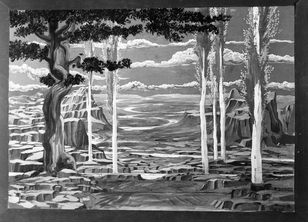 bozzetto per scenografia, serie di Cambellotti Duilio (sec. XX)