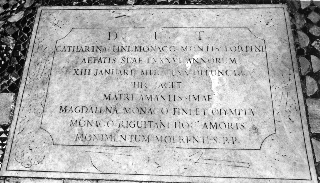 lapide tombale - bottega romana (sec. XVII)