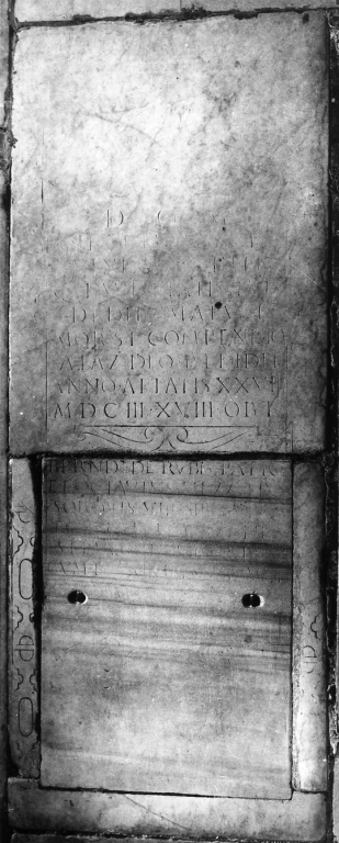 lapide tombale - bottega romana (sec. XVII)