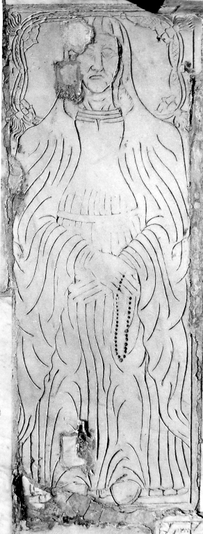 ritratto di donna (lapide tombale) - ambito romano (sec. XVI)