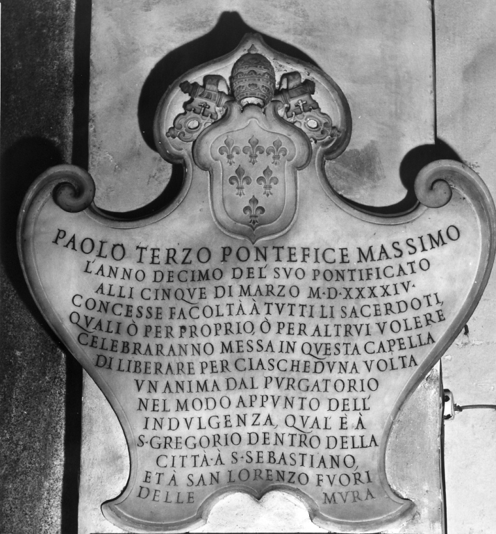 lapide prescrittiva - bottega romana (sec. XVI)