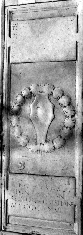 lapide tombale - bottega romana (sec. XV)