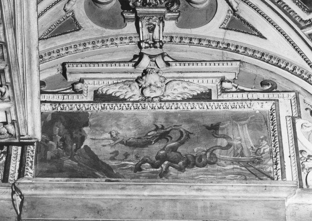 Giona rigettato dal ventre della balena (dipinto) di Croce Baldassarre (sec. XVI)