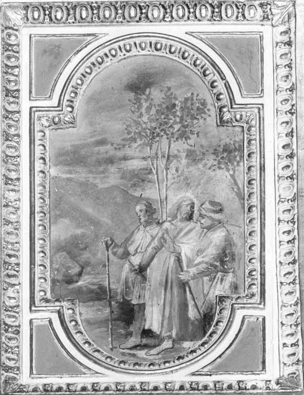 paesaggio con Cristo sulla via di Emmaus (dipinto) di Croce Baldassarre (sec. XVI)
