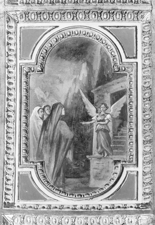 angelo annuncia la resurrezione alle pie donne (dipinto) di Croce Baldassarre (sec. XVI)