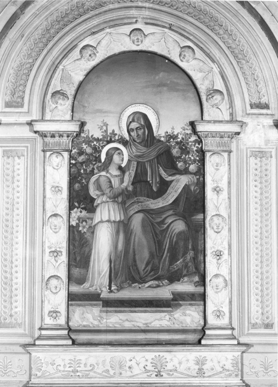 Maria Vergine bambina e Sant'Anna (dipinto) di Conti Giovanni Battista (sec. XX)