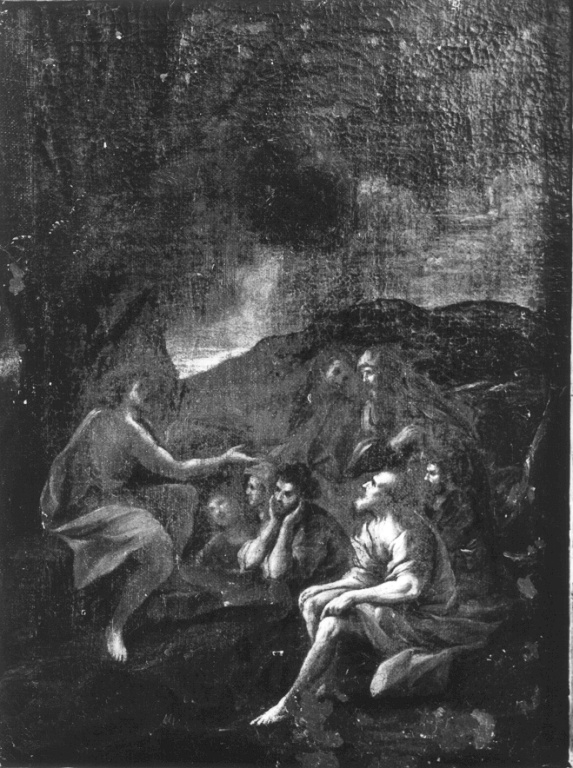 San Giovanni Battista predica nel deserto (dipinto) - ambito romano (fine/inizio secc. XVII/ XVIII)