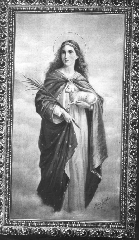 Sant'Agnese (dipinto) di Rosati Maria (sec. XX)