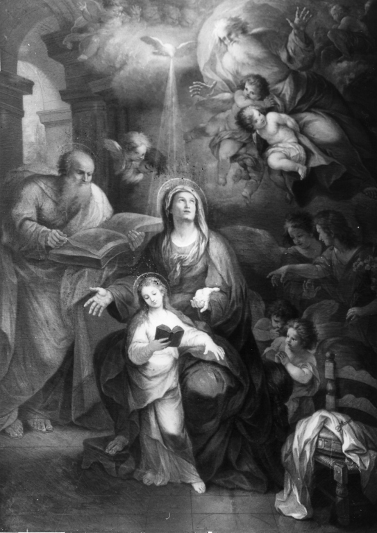 San Gioacchino Sant'Anna e Maria Vergine bambina (dipinto) di Bosi Bartolomeo (sec. XVII)