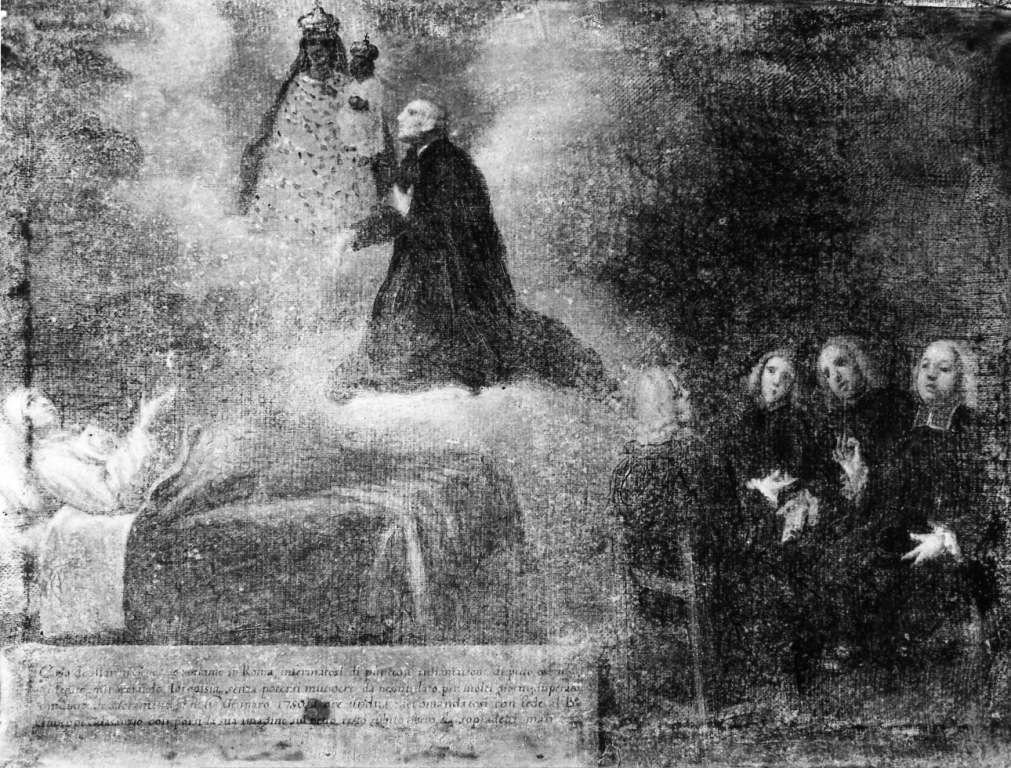 apparizione della Madonna (dipinto) - ambito romano (sec. XVIII)