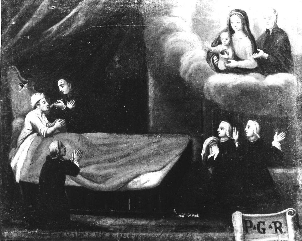 apparizione della Madonna (dipinto) - ambito romano (seconda metà sec. XVII)