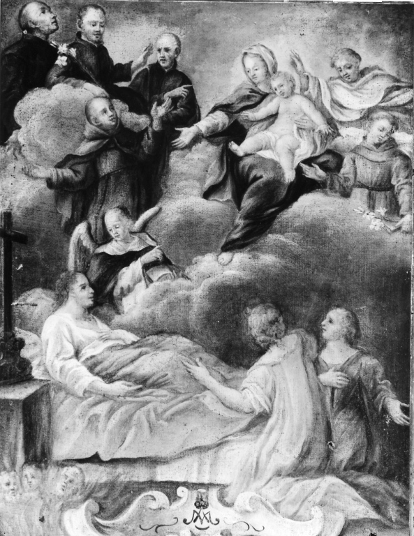 apparizione della Madonna (dipinto) - ambito romano (metà sec. XVIII)