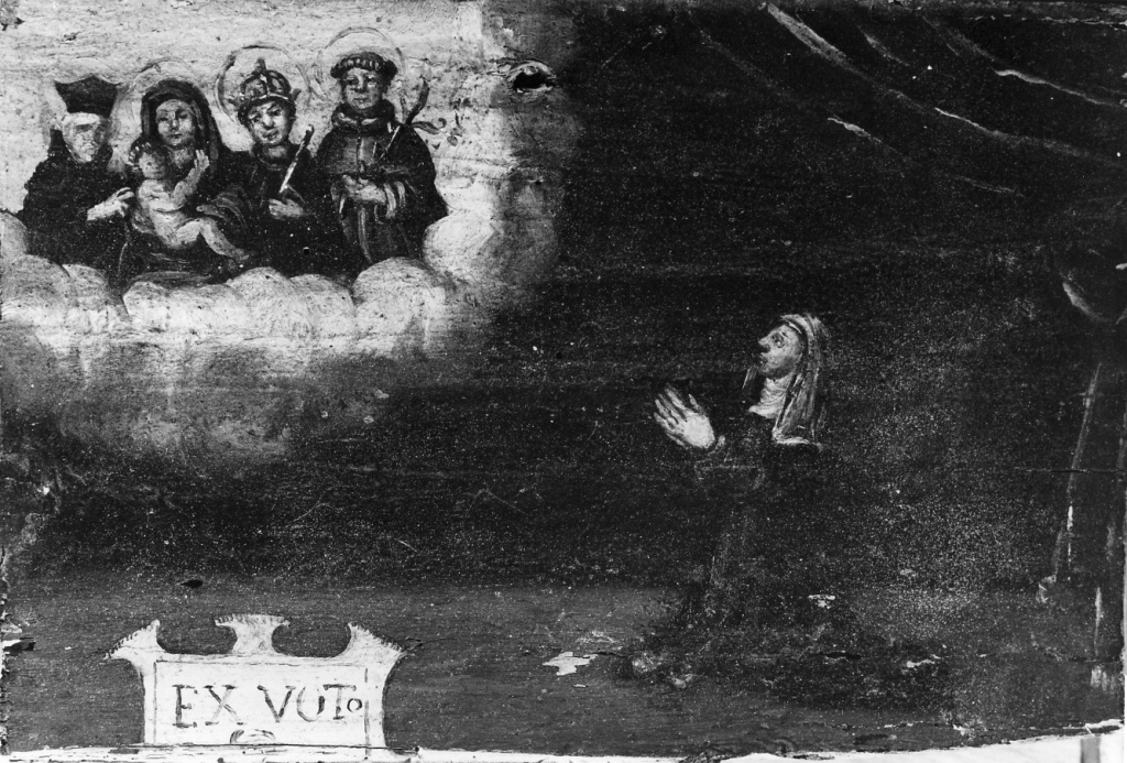 apparizione della Madonna (dipinto) - ambito romano (seconda metà sec. XVII)