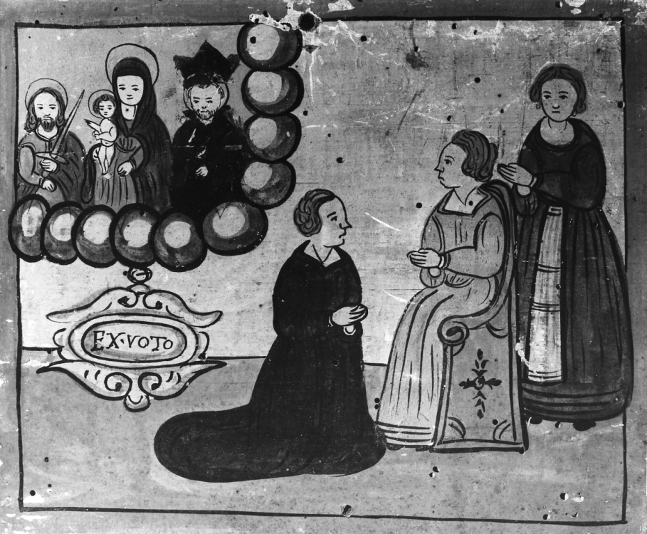 apparizione della Madonna (dipinto) - ambito romano (seconda metà sec. XVII)