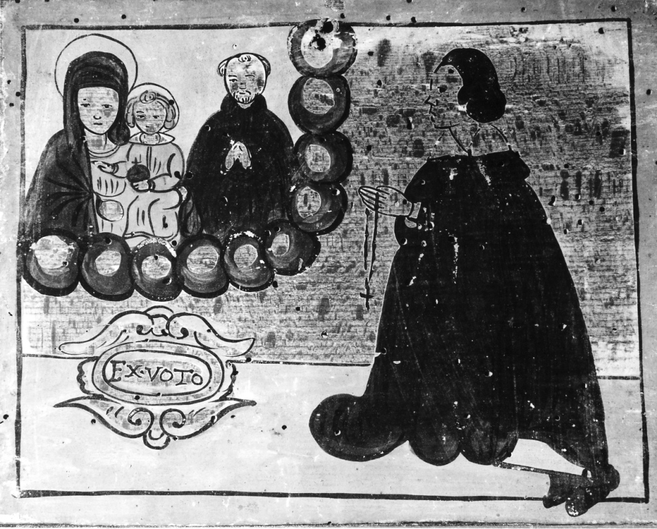 apparizione della Madonna (dipinto) - ambito romano (sec. XVII)