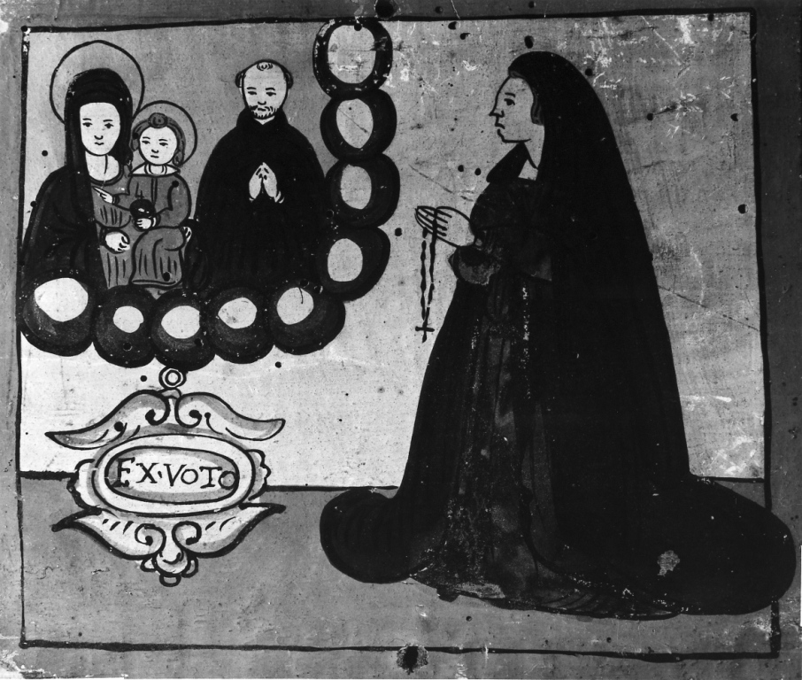 apparizione della Madonna (dipinto) - ambito romano (sec. XVII)