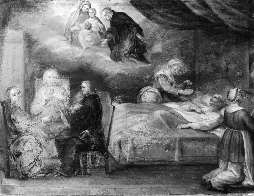 apparizione della Madonna (dipinto) - ambito romano (seconda metà sec. XVIII)