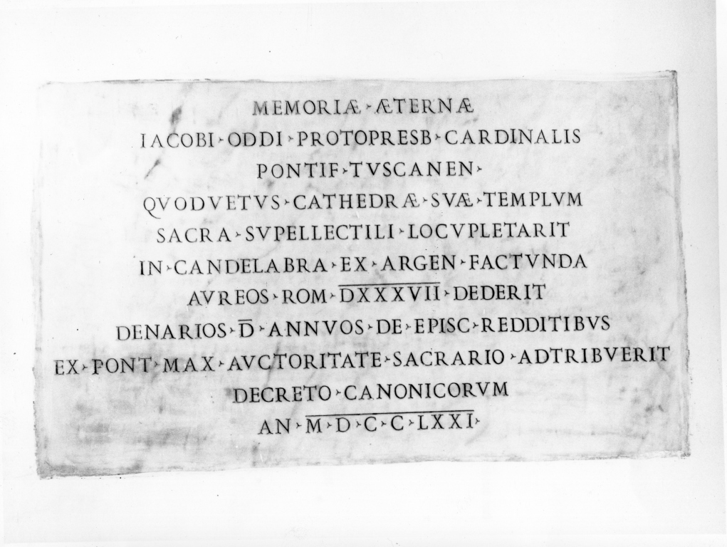 lapide - ambito laziale (sec. XVIII)