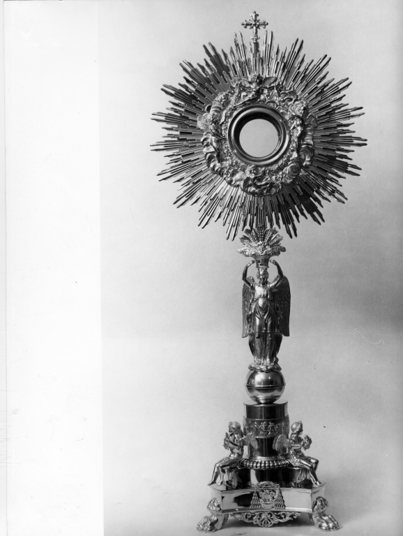 ostensorio - a raggiera - ambito laziale (sec. XIX)