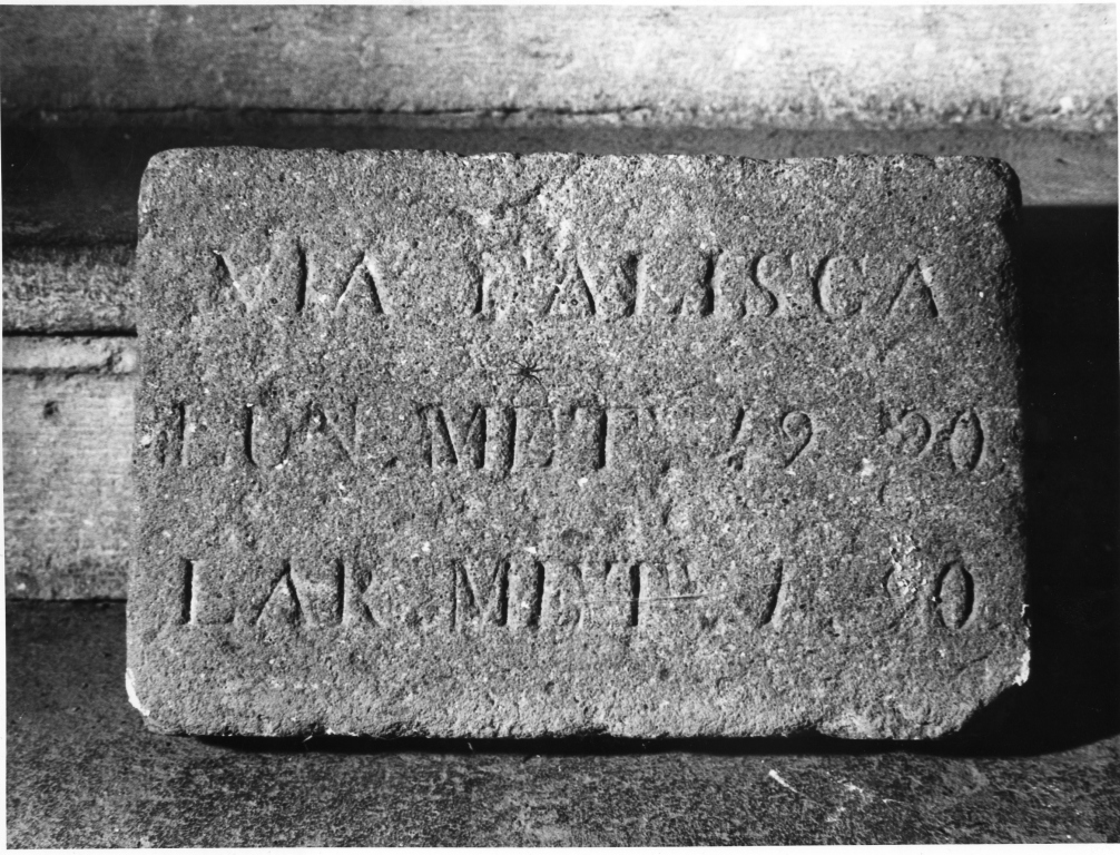 lapide - ambito laziale (sec. XIX)