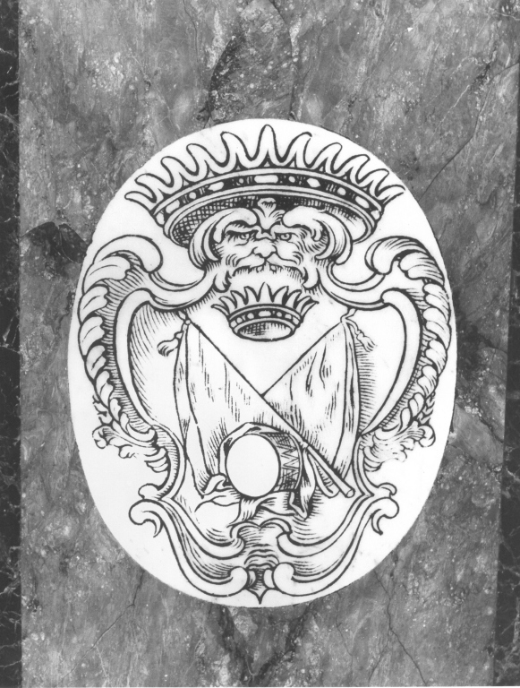 stemma gentilizio della famiglia Manfredi (rilievo) - maestranze laziali (sec. XVIII)
