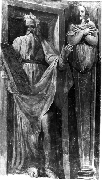 Mosè con le tavole della legge (dipinto) di Zuccari Federico (scuola), Zuccari Taddeo (scuola) (sec. XVI)