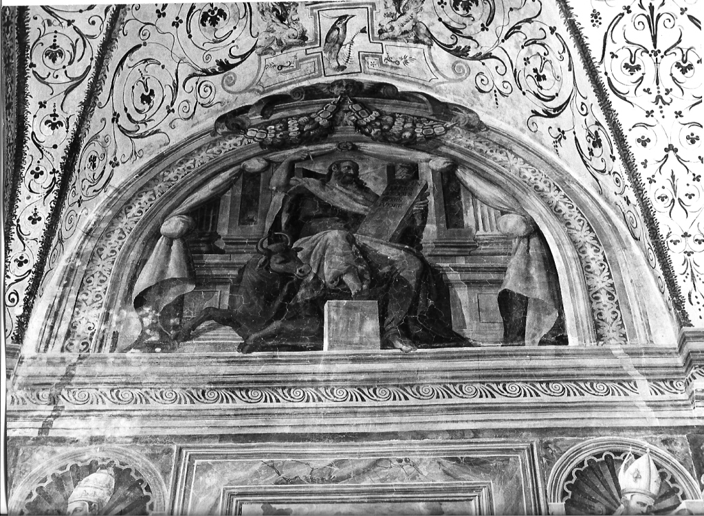 San Luca scrive il vangelo (dipinto) di Zuccari Federico (scuola), Zuccari Taddeo (scuola) (sec. XVI)