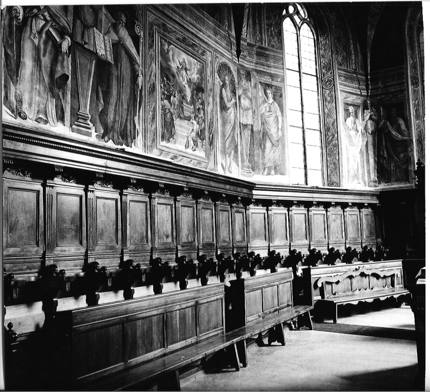 stalli del coro di Michelangelo di Toffia (sec. XVII)