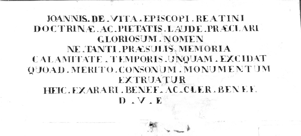 iscrizione (dipinto) - ambito laziale (sec. XVIII)