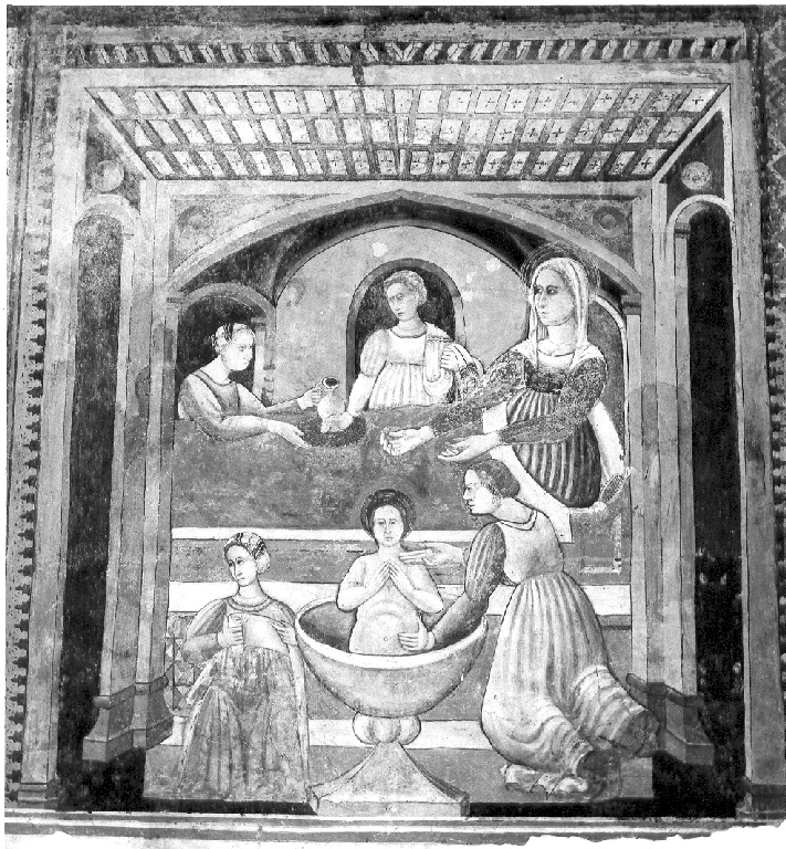 nascita di Maria Vergine (dipinto) - ambito umbro-marchigiano (terzo quarto sec. XV)