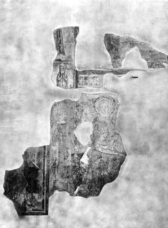 Madonna con Bambino e San Ladislao (dipinto, elemento d'insieme) - ambito laziale (inizio sec. XV)